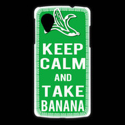 Coque LG Nexus 5 Keep Calm Take Banana Vert