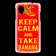Coque LG Nexus 5 Keep Calm Take Banana Rouge