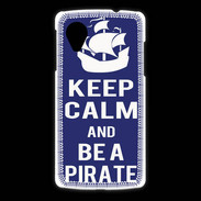 Coque LG Nexus 5 Keep Calm Be a Pirate Bleu