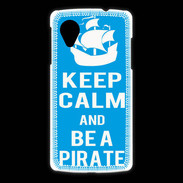 Coque LG Nexus 5 Keep Calm Be a Pirate Cyan