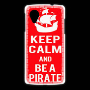Coque LG Nexus 5 Keep Calm Be a Pirate Rouge