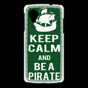Coque LG Nexus 5 Keep Calm Be a Pirate Vert