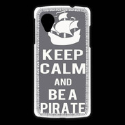 Coque LG Nexus 5 Keep Calm Be a Pirate Gris