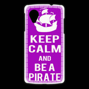 Coque LG Nexus 5 Keep Calm Be a Pirate Violet