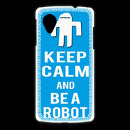Coque LG Nexus 5 Keep Calm Be a Robot Cyan