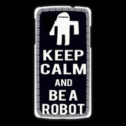 Coque LG Nexus 5 Keep Calm Be a Robot Noir