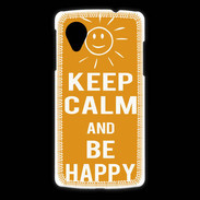 Coque LG Nexus 5 Keep Calm Be Happy Orange