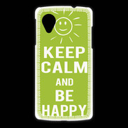 Coque LG Nexus 5 Keep Calm Be Happy Vert pomme