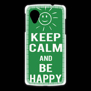 Coque LG Nexus 5 Keep Calm Be Happy Vert