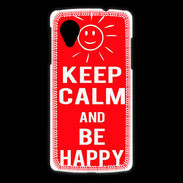Coque LG Nexus 5 Keep Calm Be Happy Rouge