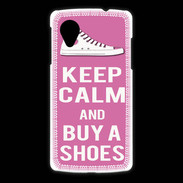 Coque LG Nexus 5 Keep Calm Buy Shoes Rose