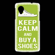 Coque LG Nexus 5 Keep Calm Buy Shoes Vert Pomme
