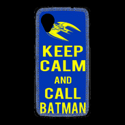 Coque LG Nexus 5 Keep Calm Batman Bleu