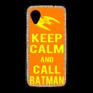 Coque LG Nexus 5 Keep Calm Call Batman Orange