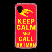 Coque LG Nexus 5 Keep Calm Call Batman Rouge