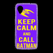 Coque LG Nexus 5 Keep Calm Call Batman Violet
