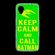 Coque LG Nexus 5 Keep Calm Call Batman Vert