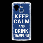 Coque LG Nexus 5 Keep Calm Drink Champagne Bleu