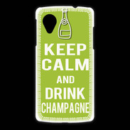 Coque LG Nexus 5 Keep Calm Drink champagne Vert pomme