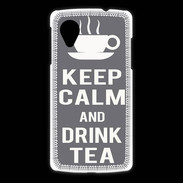 Coque LG Nexus 5 Keep Calm Drink Tea Gris