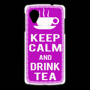 Coque LG Nexus 5 Keep Calm Drink Tea Violet