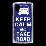 Coque LG Nexus 5 Keep Calm Take road Bleu