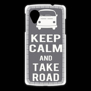 Coque LG Nexus 5 Keep Calm Take Road Gris