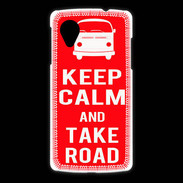 Coque LG Nexus 5 Keep Calm Take Road Rouge