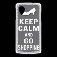 Coque LG Nexus 5 Keep Calm go shopping Gris