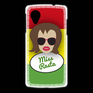 Coque LG Nexus 5 Miss Rasta Chatain