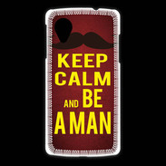 Coque LG Nexus 5 Keep Calm Be a Man Rouge