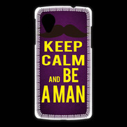 Coque LG Nexus 5 Keep Calm Be a Man Violet