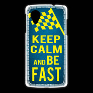 Coque LG Nexus 5 Keep Calm and Be Fast Bleu