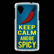 Coque LG Nexus 5 Keep Calm and Be Spicy Bleu