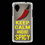 Coque LG Nexus 5 Keep Calm and Be Spicy Gris