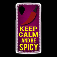 Coque LG Nexus 5 Keep Calm and Be Spicy Rose