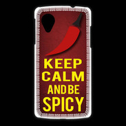 Coque LG Nexus 5 Keep Calm and Be Spicy Rouge