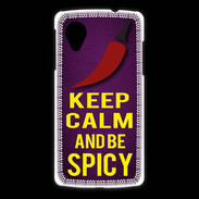 Coque LG Nexus 5 Keep Calm and Be Spicy Violet
