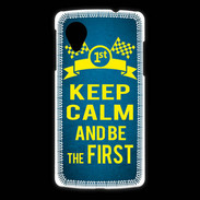 Coque LG Nexus 5 Keep Calm and Be the First Bleu