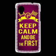 Coque LG Nexus 5 Keep Calm and Be the First Rose