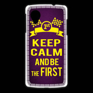 Coque LG Nexus 5 Keep Calm and Be the First Violet