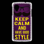 Coque LG Nexus 5 Keep Calm and Have a good Style Violet