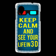 Coque LG Nexus 5 Keep Calm and See your life 3D Bleu