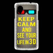 Coque LG Nexus 5 Keep Calm and See your life 3D Gris
