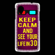 Coque LG Nexus 5 Keep Calm and See your life 3D Rose