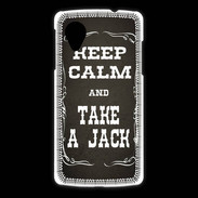 Coque LG Nexus 5 Keep Calm and Take Jack Gris
