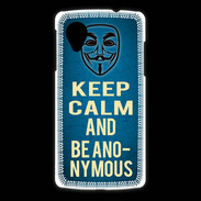 Coque LG Nexus 5 Keep Calm and Be Anonymous Bleu