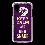 Coque LG Nexus 5 Keep Calm and Be a Snake Violet