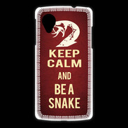 Coque LG Nexus 5 Keep Calm and Be a Snake Rouge