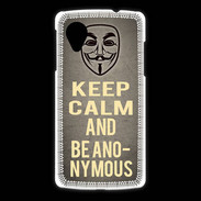 Coque LG Nexus 5 Keep Calm and Be Anonymous Gris